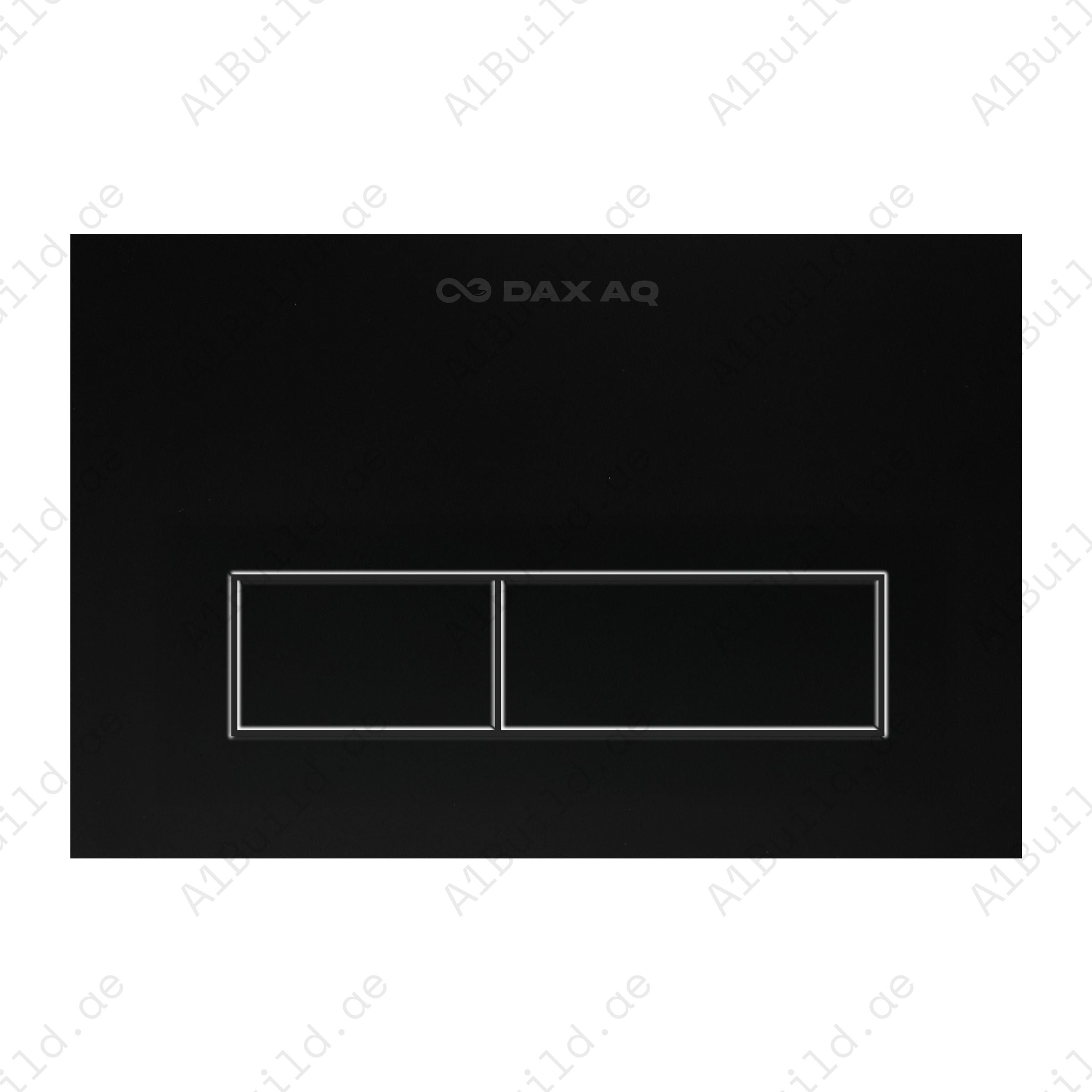 Black matte flush plate with water-saving dual control and premium minimalist design for modern bathrooms. Perfect for stylish modular switch installations