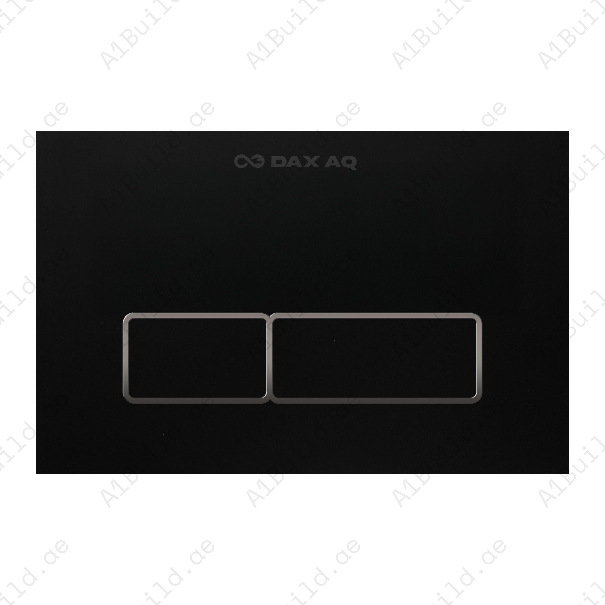 Black matte ring-button flush plate with water-saving dual control, minimalist design & durable finish. Ideal for stylish modular switch installations