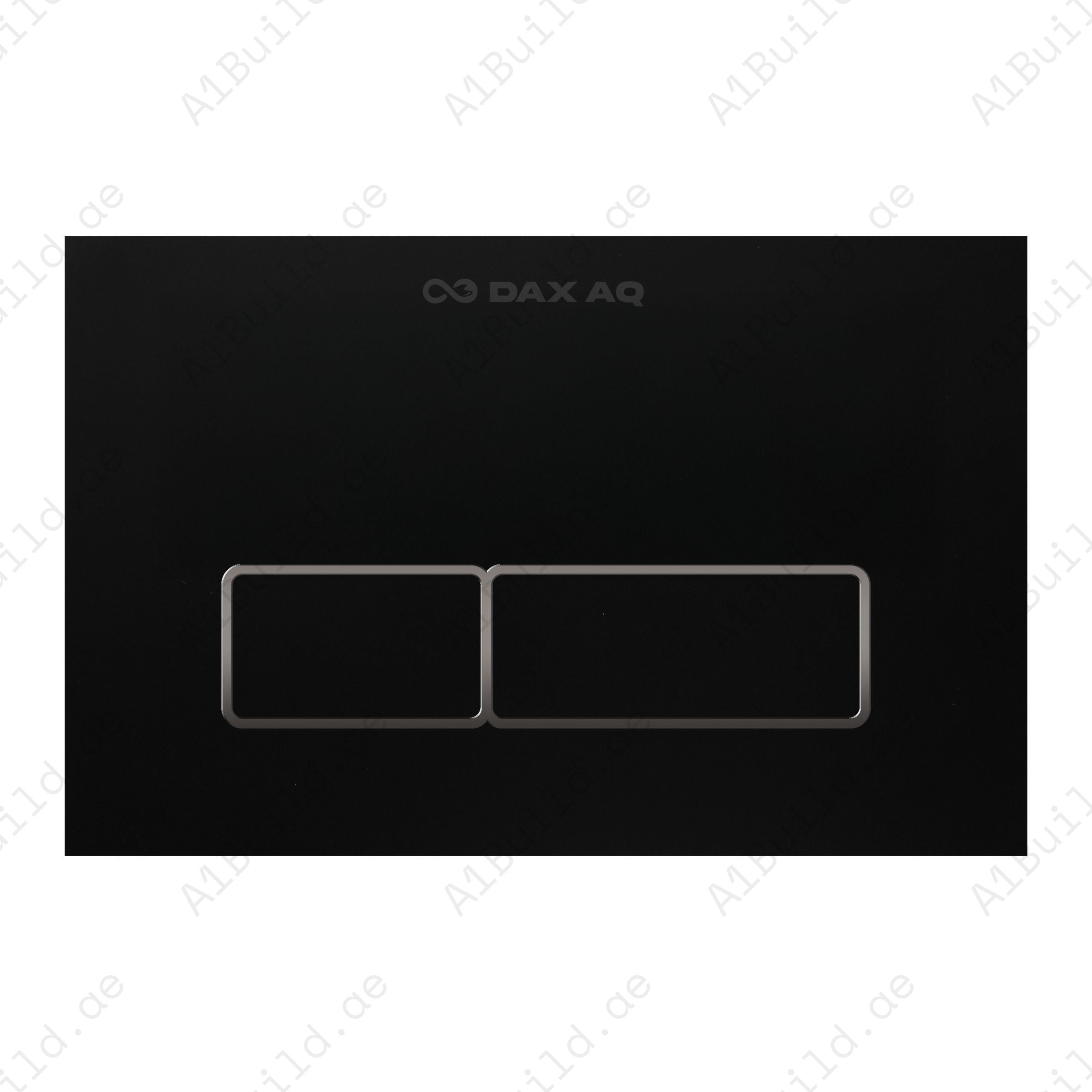 Black matte ring-button flush plate with water-saving dual control, minimalist design & durable finish. Ideal for stylish modular switch installations