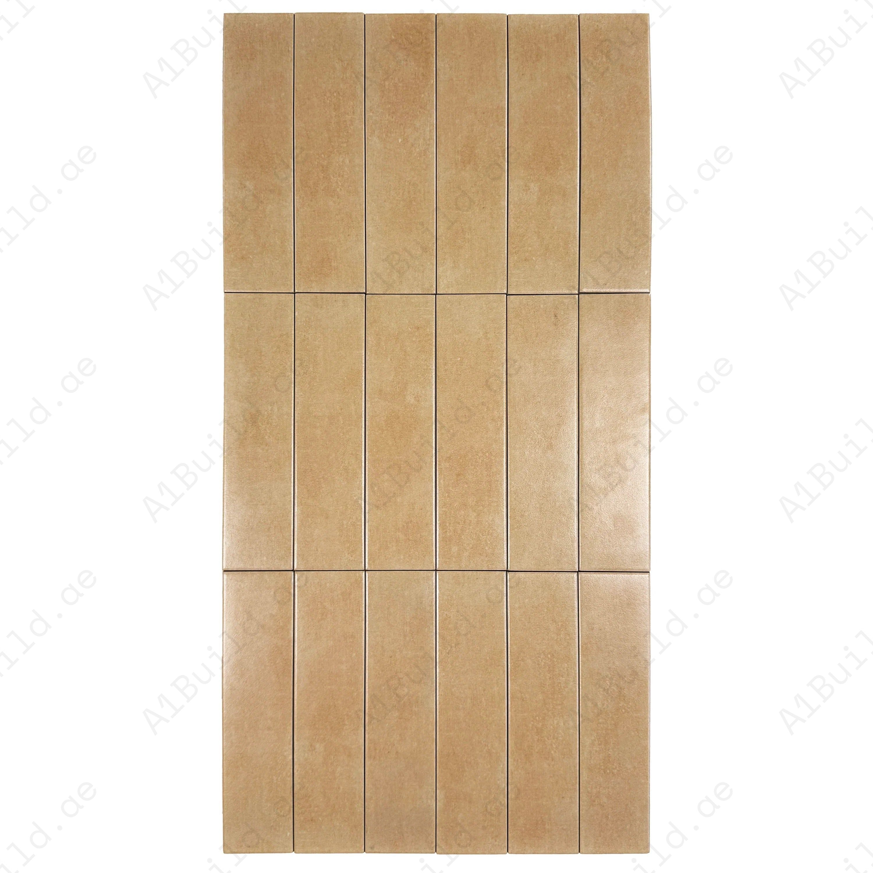 Boutique Beige Semimatte Porcelain Artisanal Tile from Chateau Luxe. Durable, elegant, and versatile for walls, floors, kitchens, bathrooms, and living spaces.