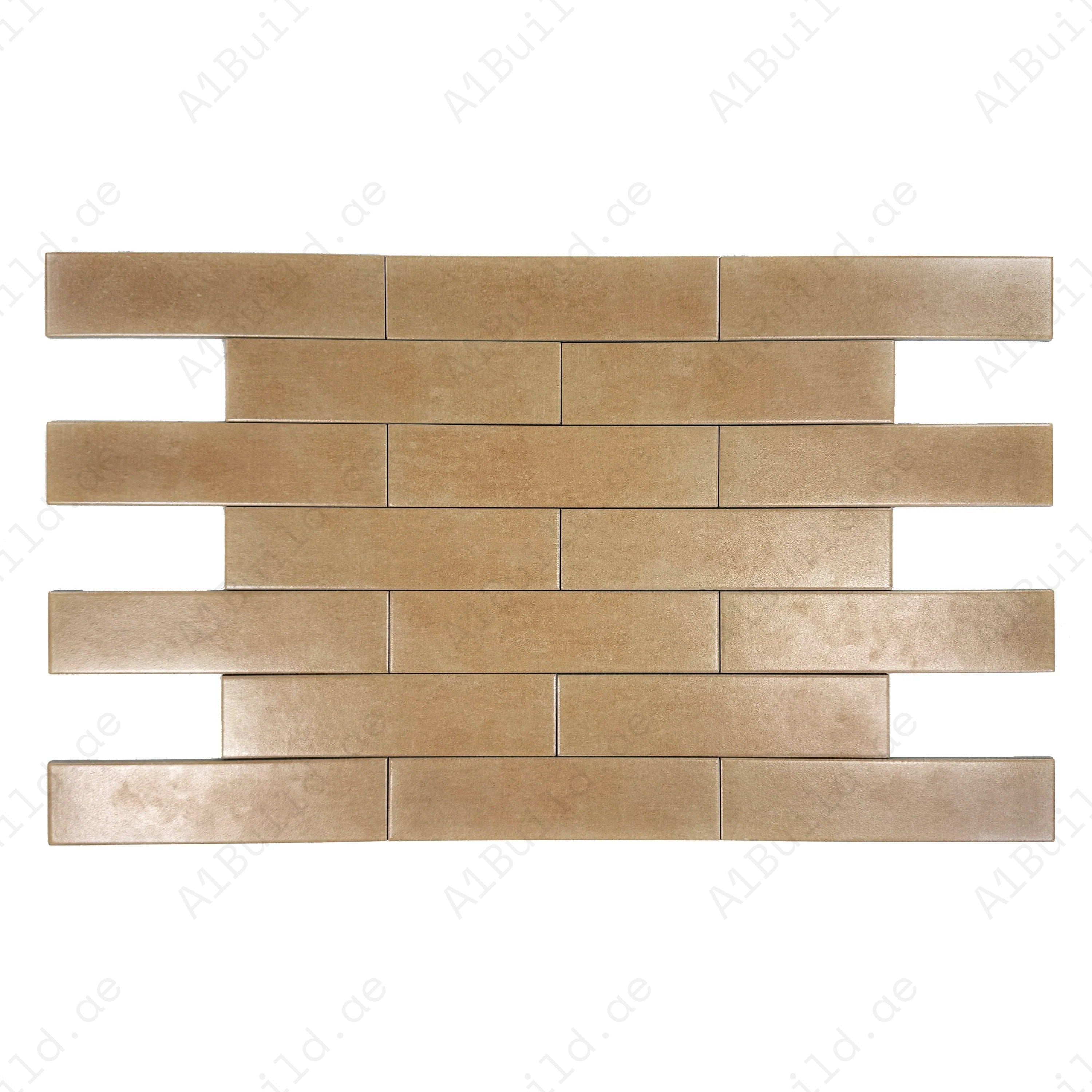 Boutique Beige Semimatte Porcelain Artisanal Tile from Chateau Luxe. Durable, elegant, and versatile for walls, floors, kitchens, bathrooms, and living spaces.