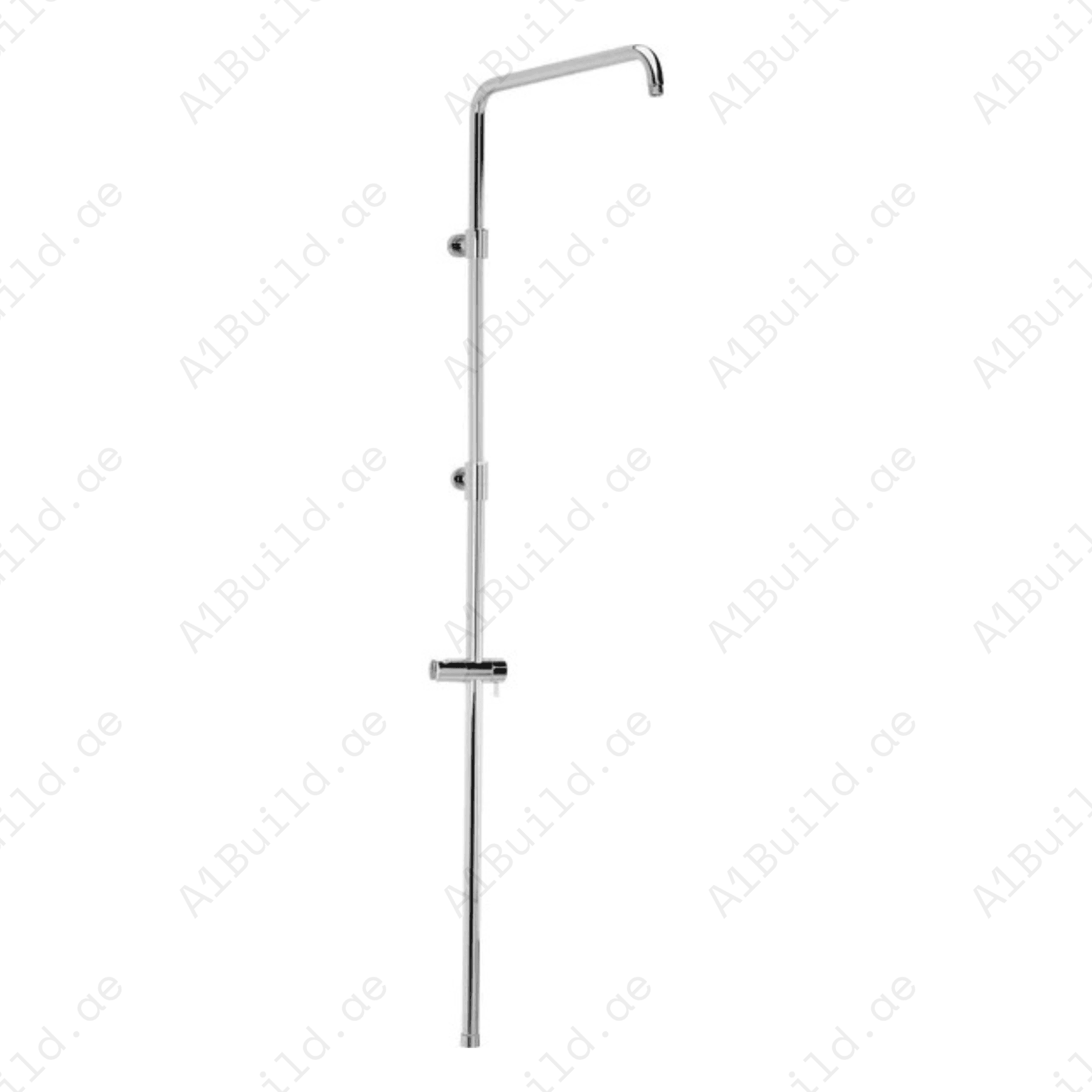 BrassExposedShowerPipewithAdjustableHoldersandDurableDesign