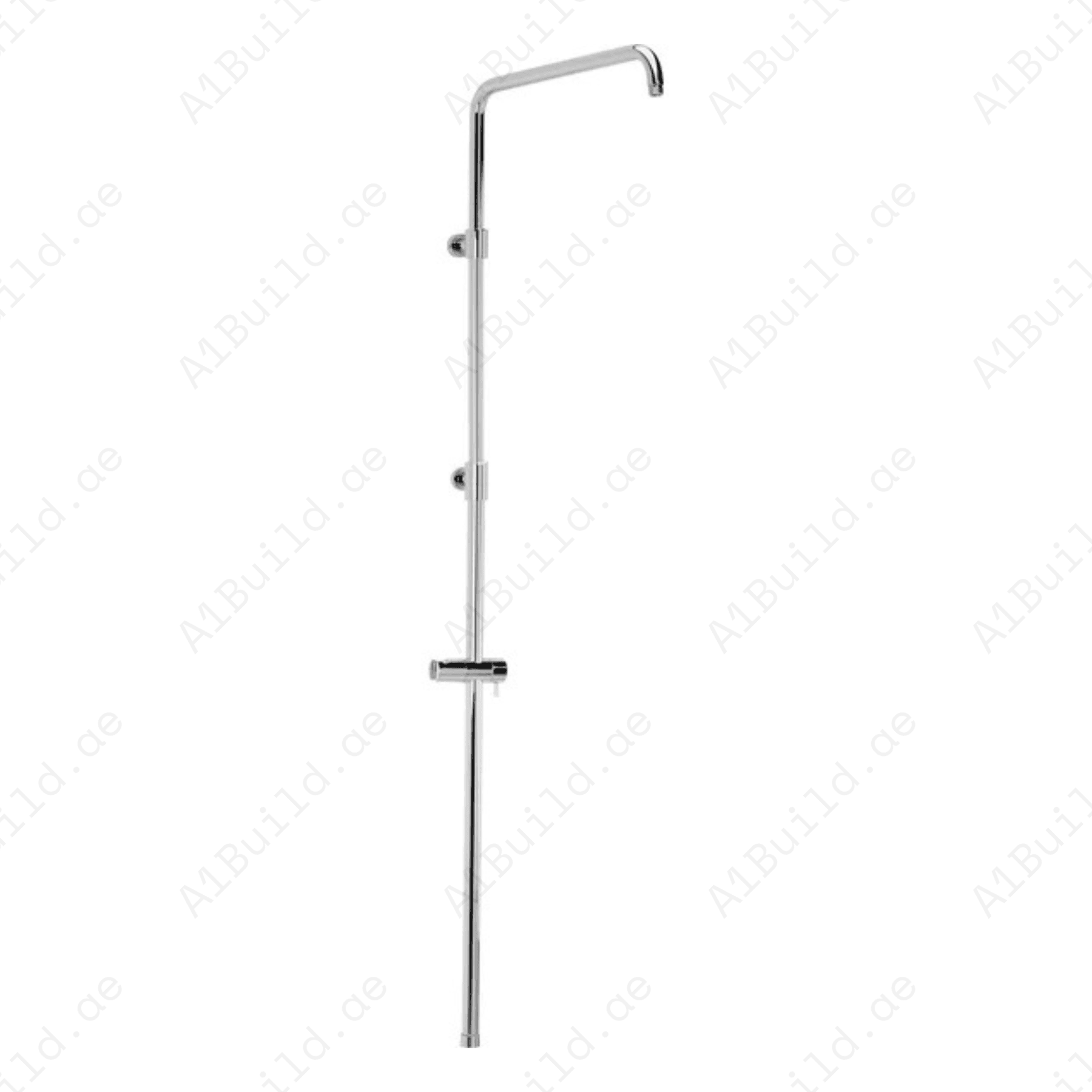 BrassExposedShowerPipewithAdjustableHoldersandDurableDesign