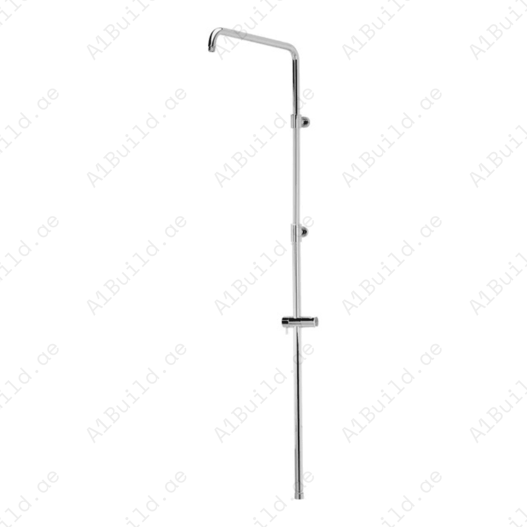 BrassExposedShowerPipewithAdjustableHoldersandDurableDesign_2