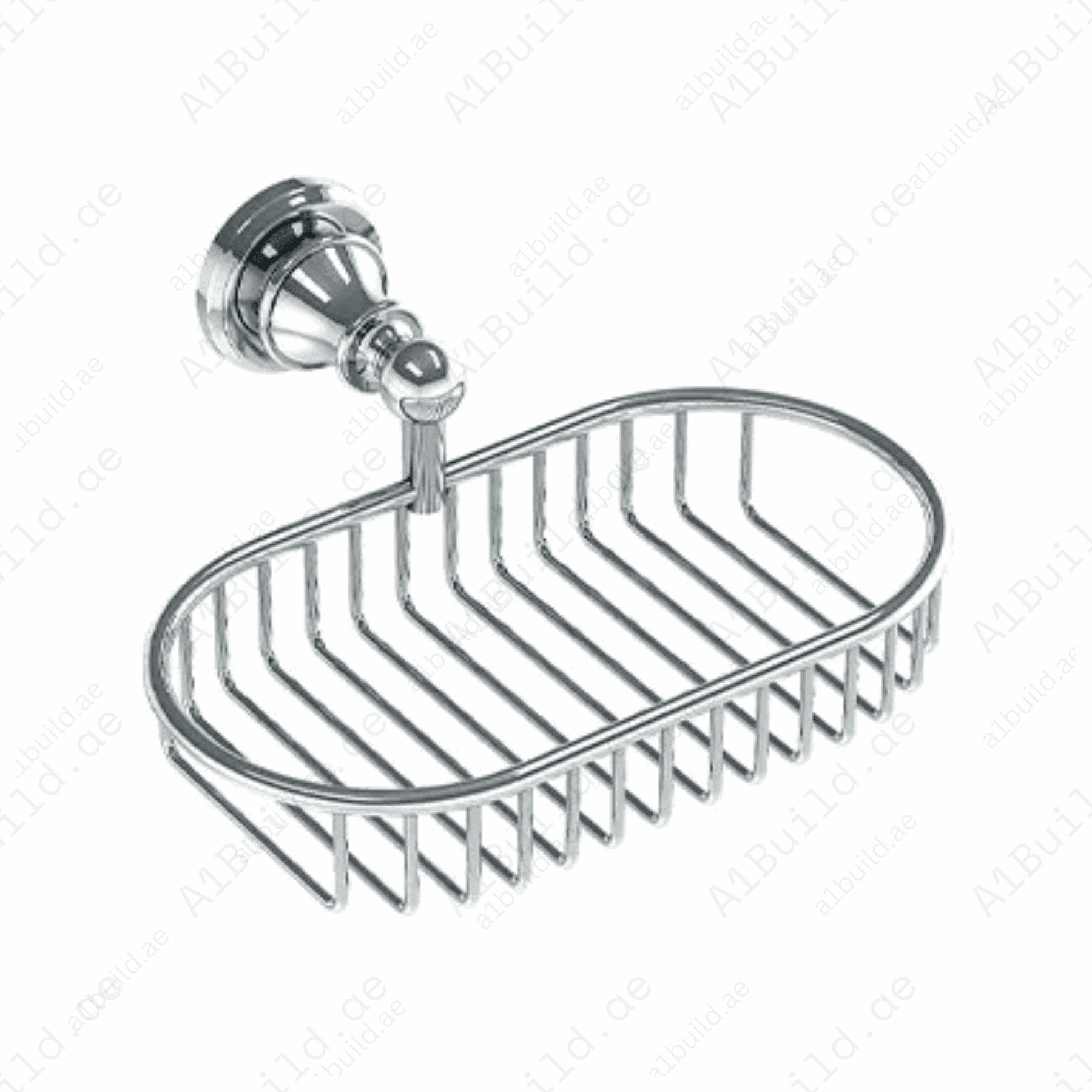 BrassSoapSpongeBasketChromeFinishwithWallFasteningScrews