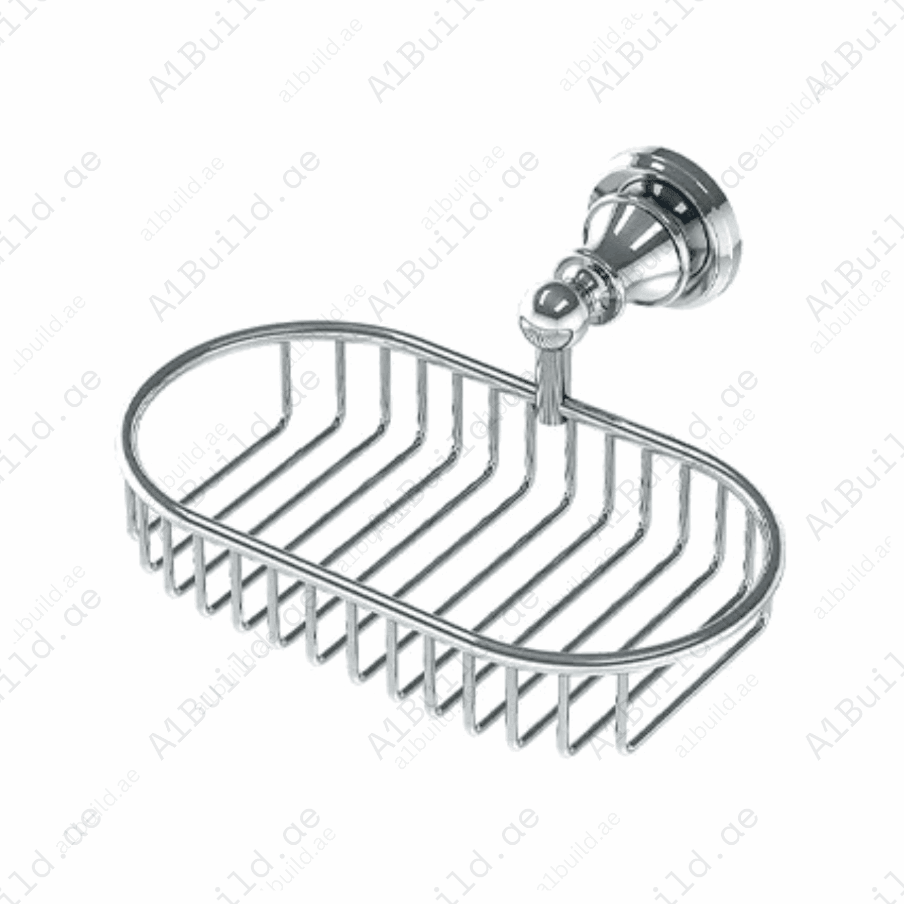 BrassSoapSpongeBasketChromeFinishwithWallFasteningScrews_2