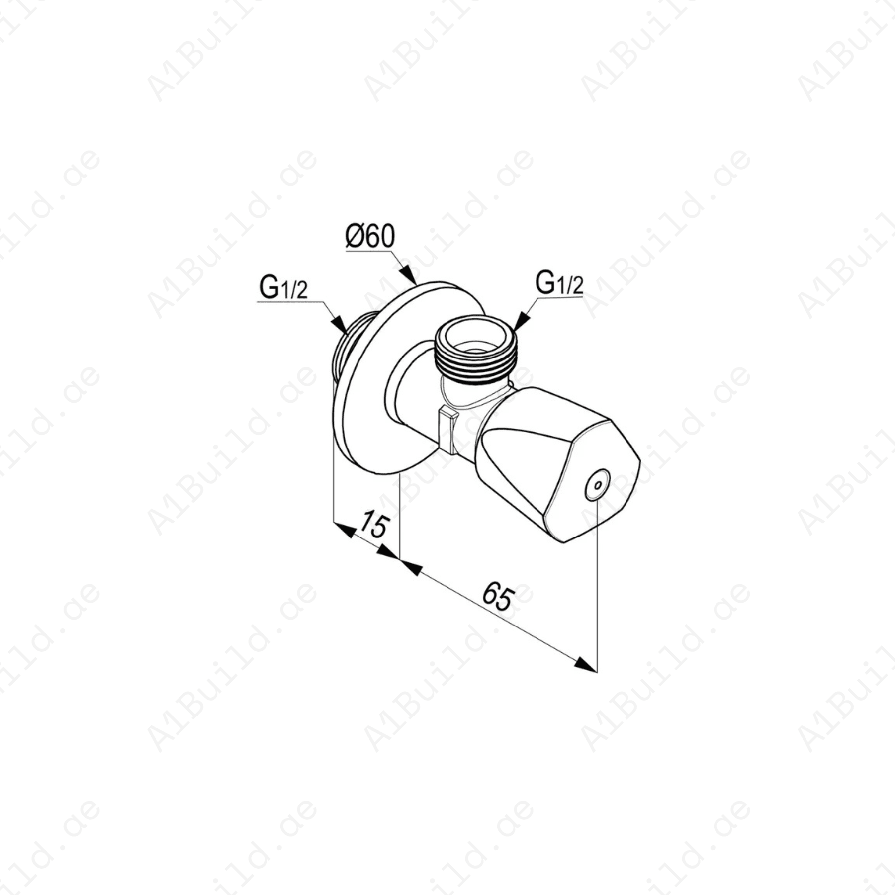 Brass Angle Valve Chrome – 1/4 Turn Operation