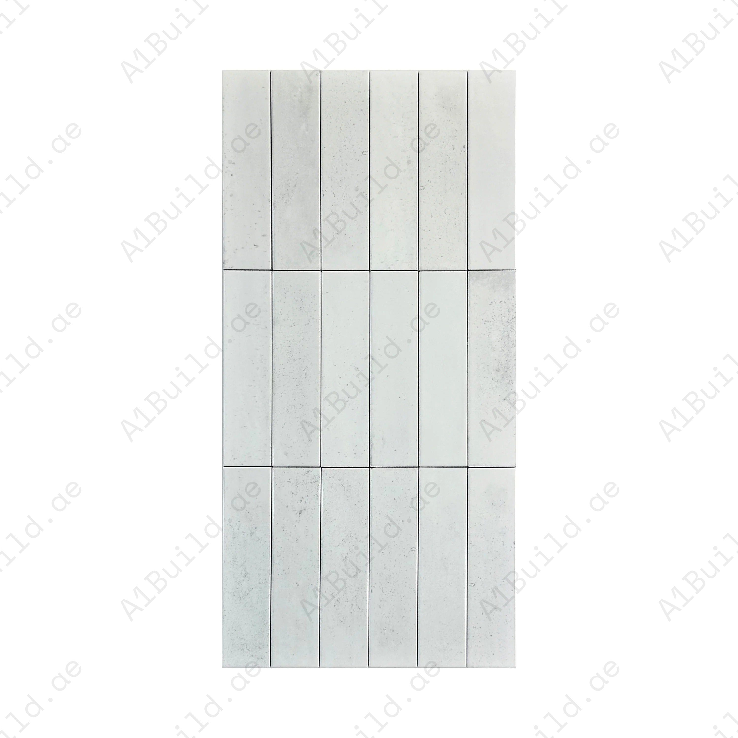 Bright White Glossy Porcelain Artisanal Tile offers durability, elegance, and easy maintenance. Perfect for walls, floors, and stylish modern interiors.