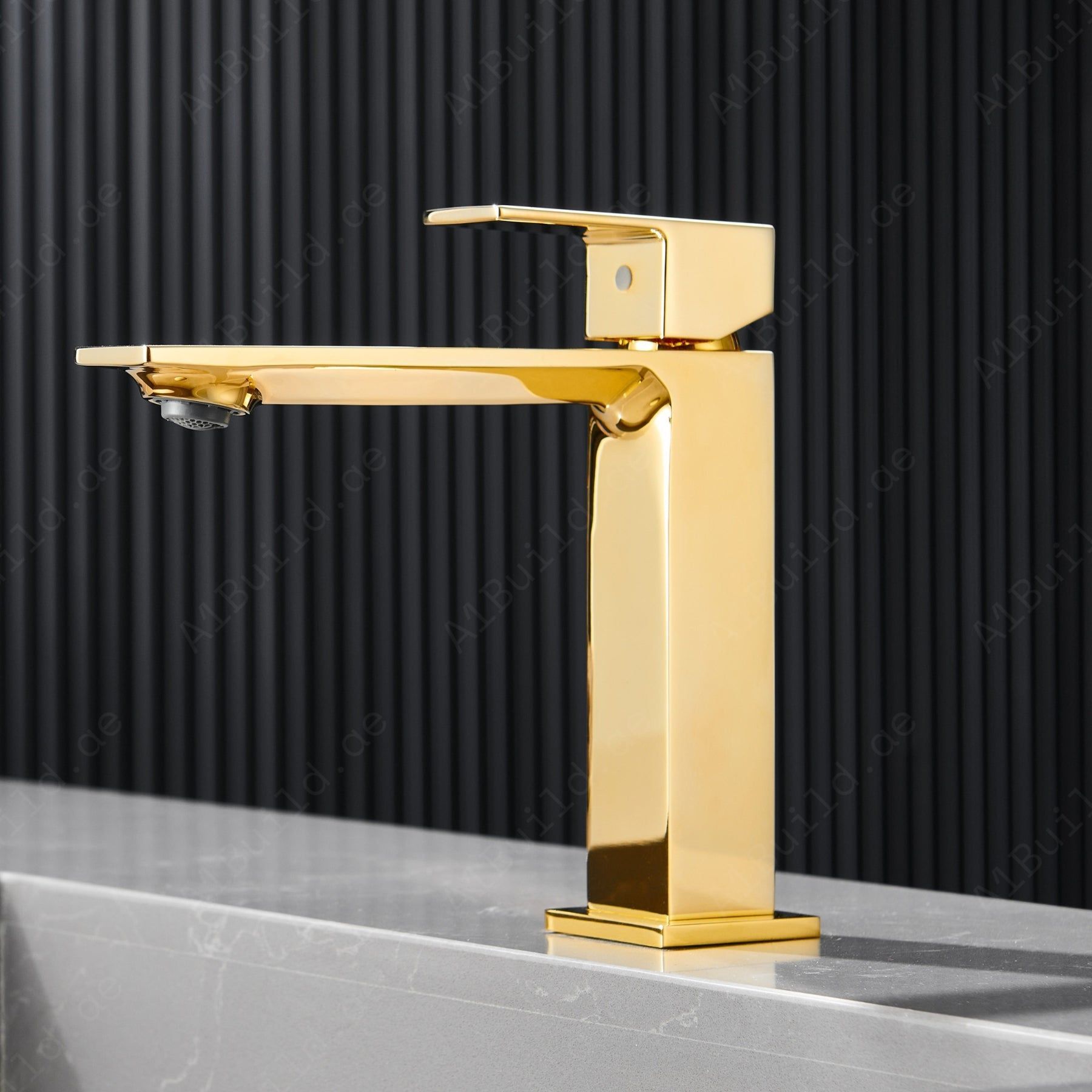 Brushed Gold Single Lever Basin Mixer W/O PUW