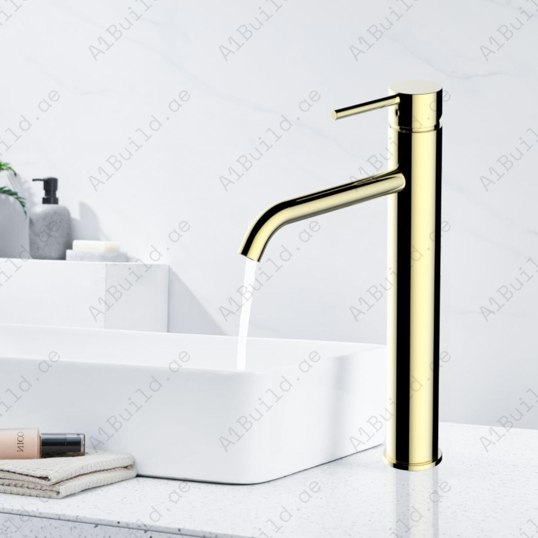 Brushed Gold Single Lever Basin Mixer