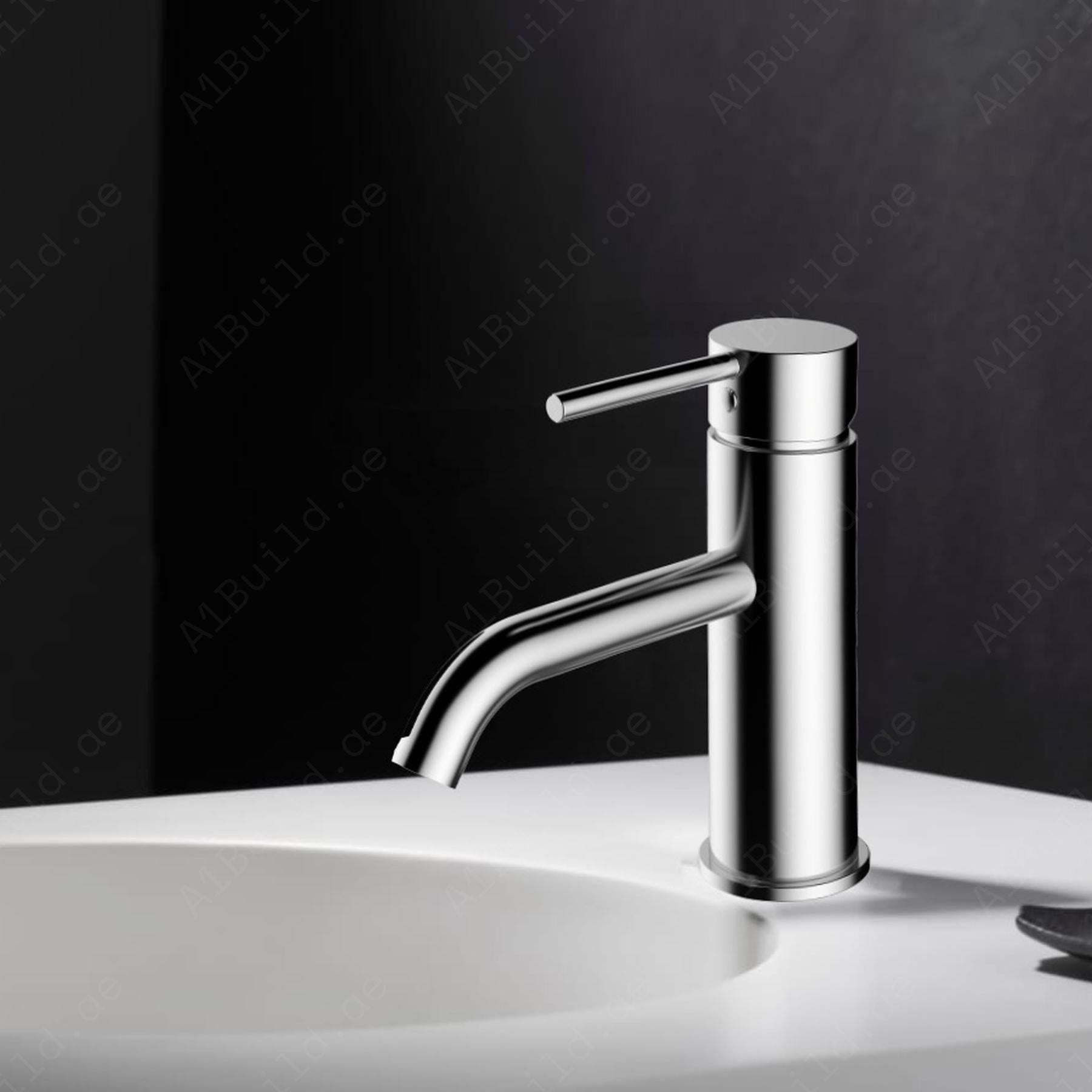 Brushed Nickel Basin Mixer Without PUW1