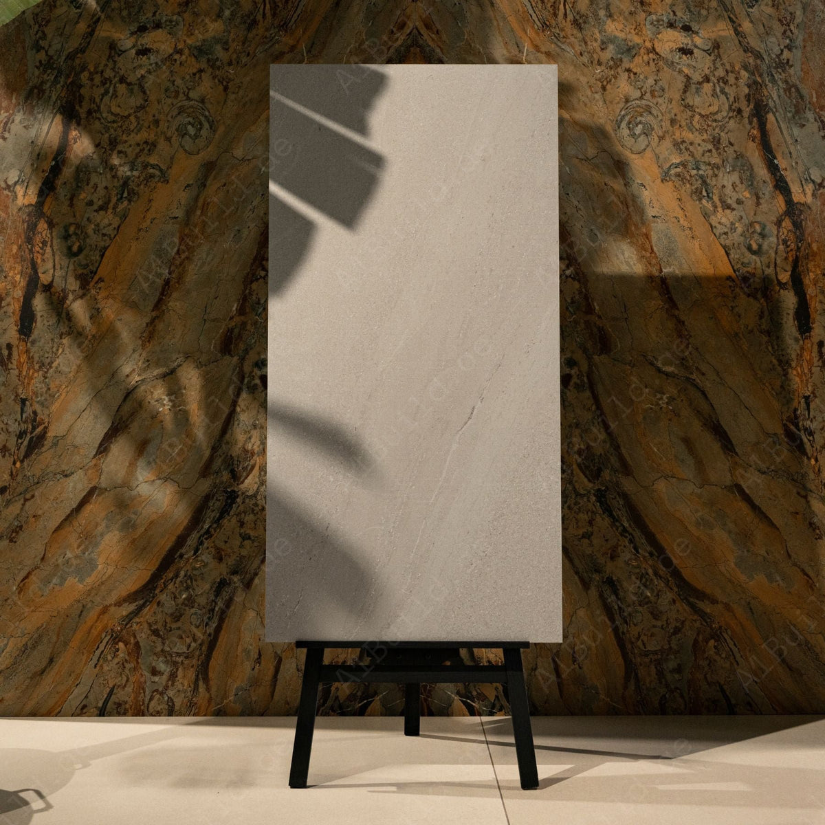 Burlington Crema porcelain tile in 60x120cm size featuring warm limestone crema tones, natural texture and durable 9mm thickness for floors and walls.