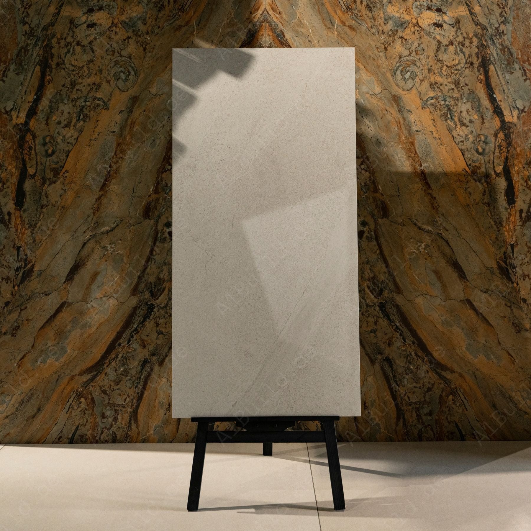 Burlington White matt marble effect porcelain tile 60x120cm with 9mm thickness features clean white tones, soft veining and elegant smooth finish.