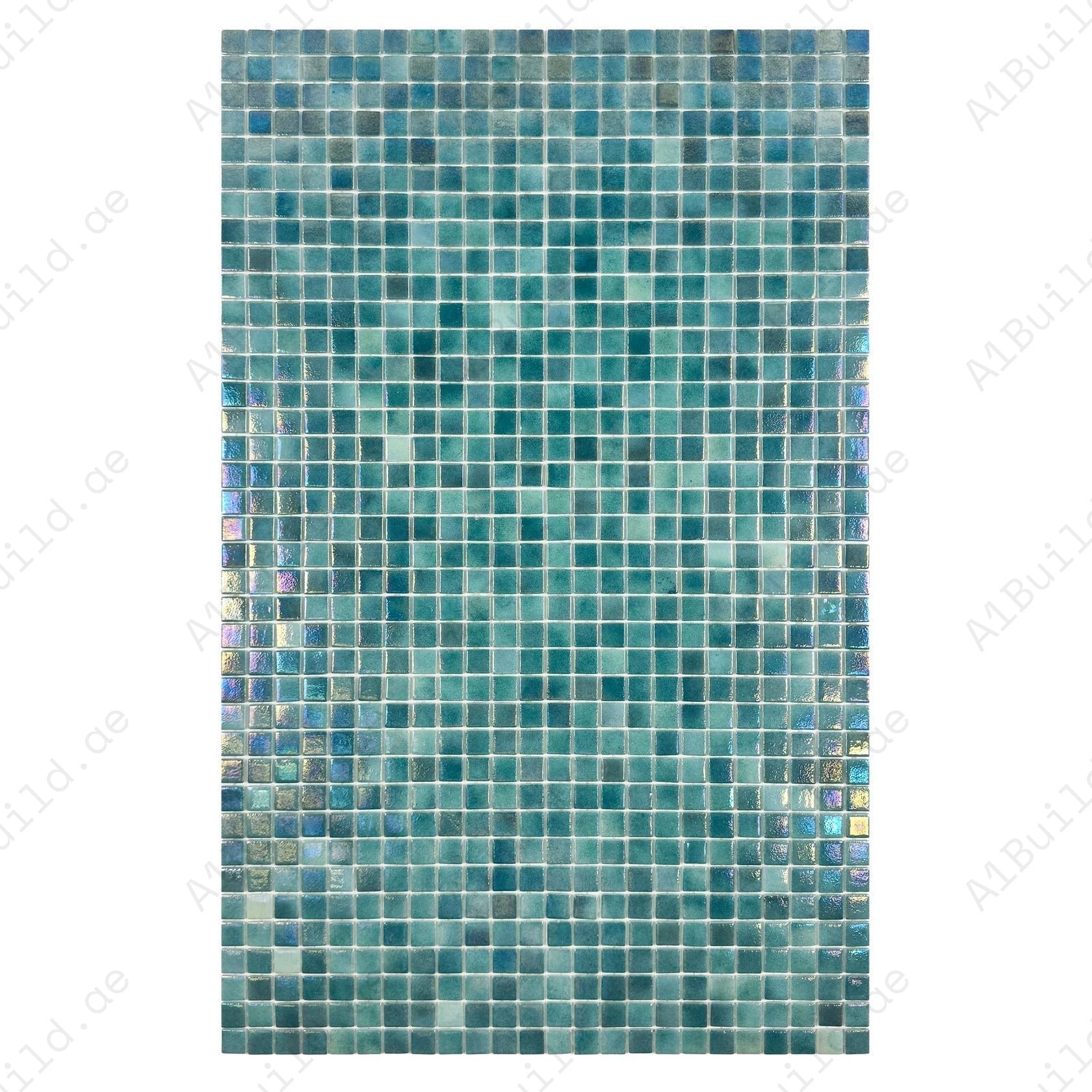 Buy Green Iridescent Recycled Glass Mosaic Tiles – eco-friendly, durable, UV & slip-resistant. Perfect for swimming pools, spas, water features & walls.