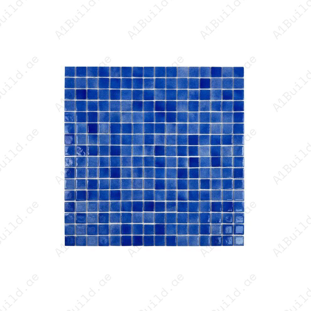 Buy Klein Blue recycled glass mosaic tiles – eco-friendly, UV & slip-resistant, non-toxic & durable. Perfect for pools, spas & water features in Dubai.