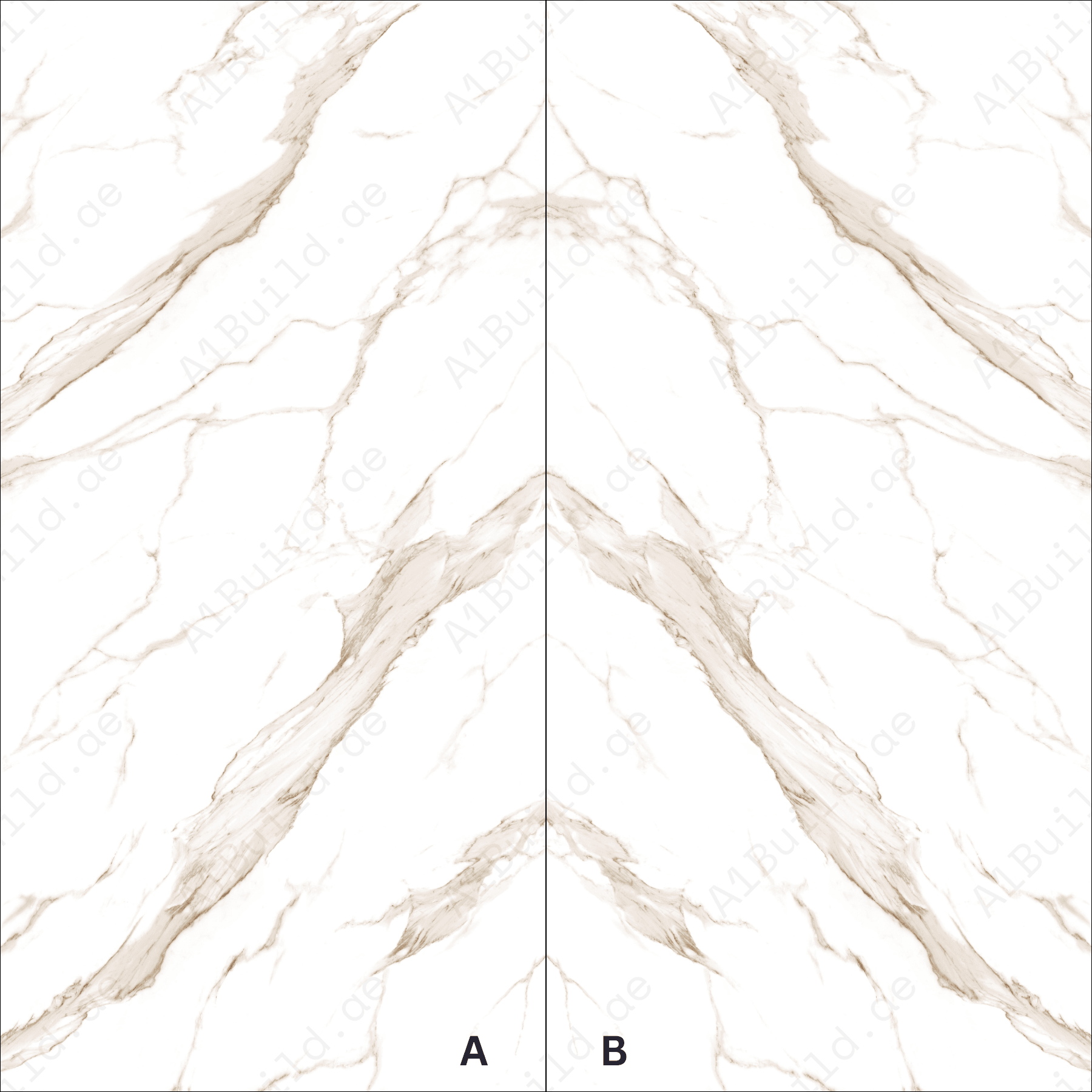 Calacatta Gold High Gloss Porcelain Slabs | 120x240cm White & Gold Tiles for Elegant Interiors