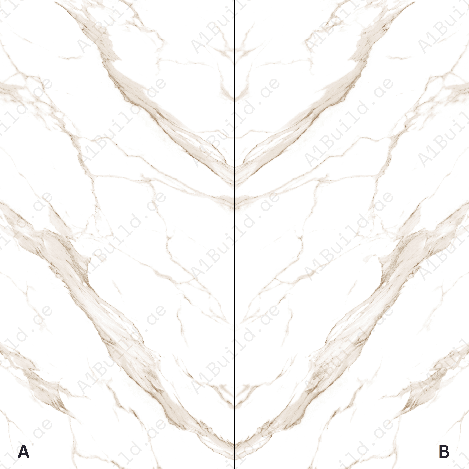 Calacatta Gold High Gloss Porcelain Slabs | 120x240cm White & Gold Tiles for Elegant Interiors
