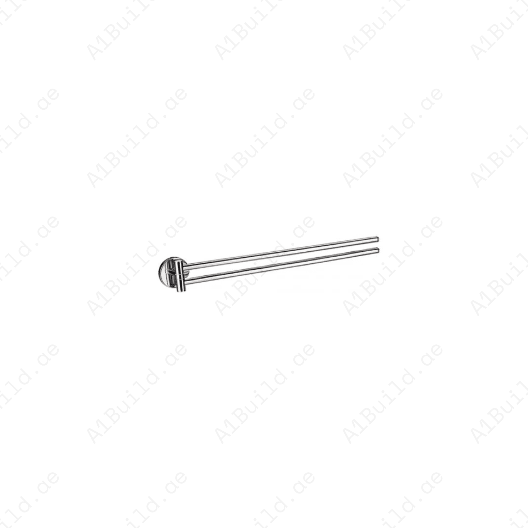 CALIBER Brass Adjustable Double Towel Bar in Chrome | Wall Fastening