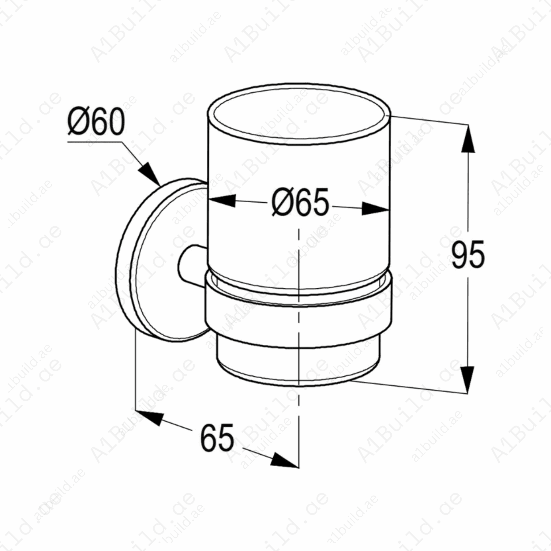CALIBERTumblerHolder_GlasswithWallFastening
