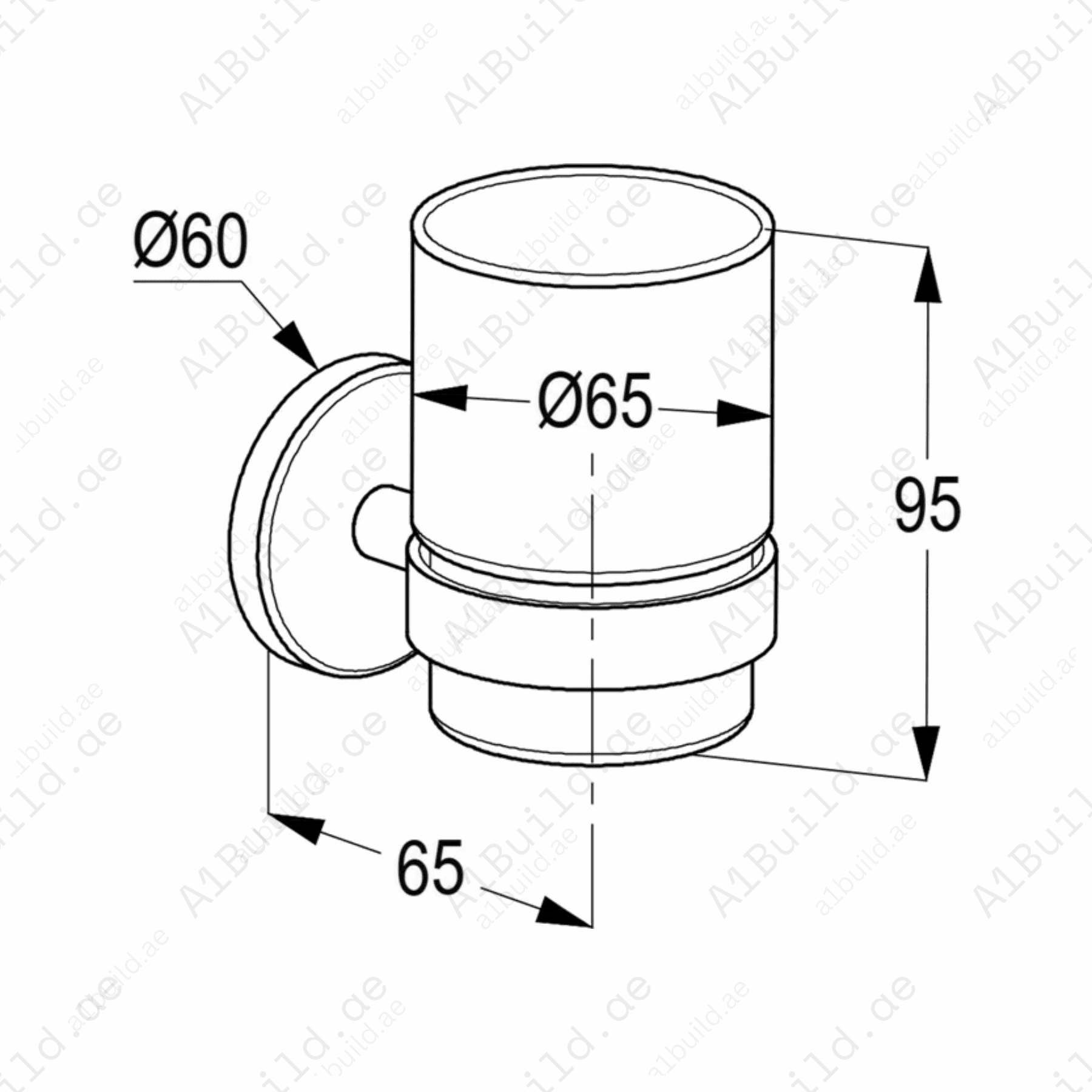 CALIBERTumblerHolder_GlasswithWallFastening