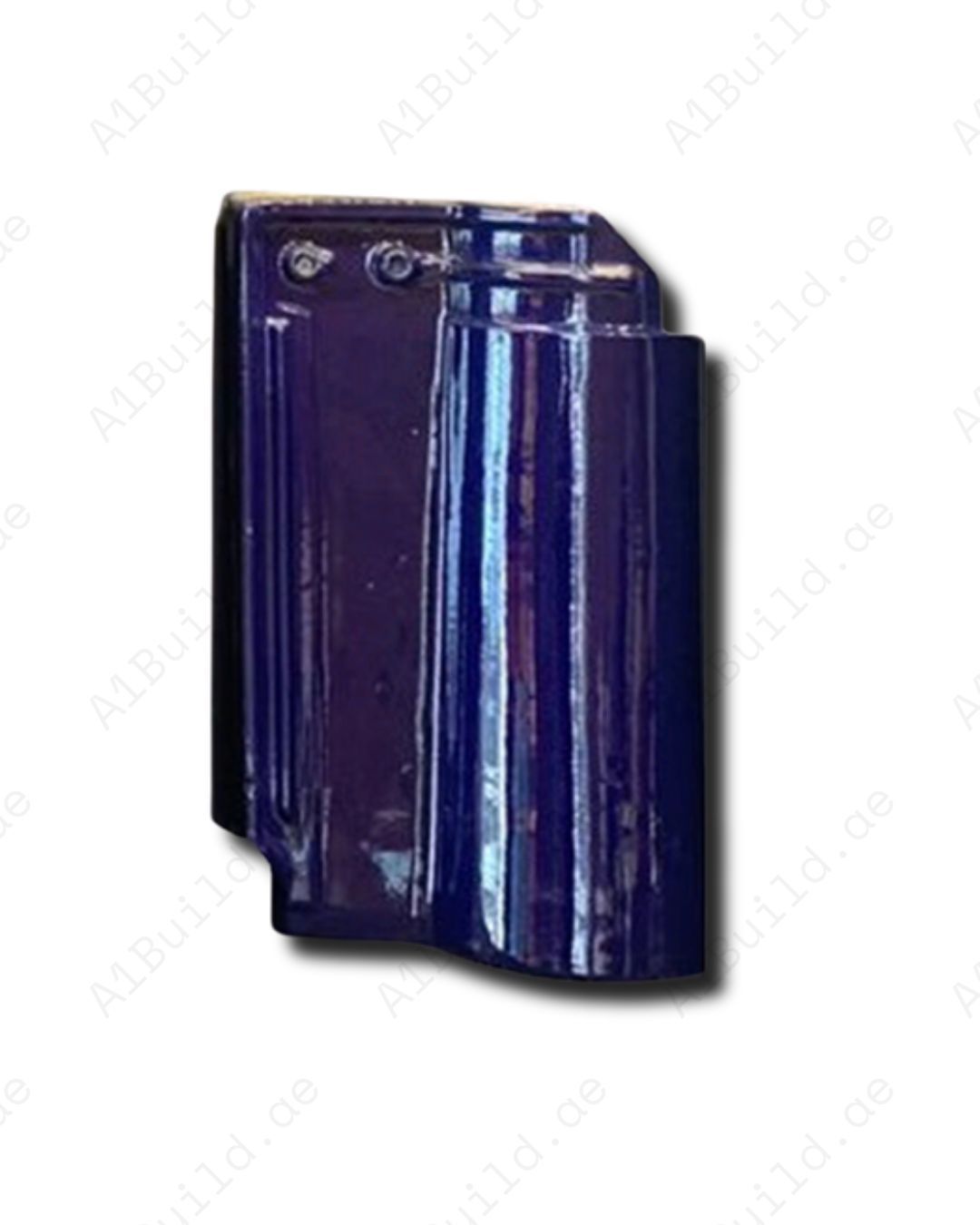 CEIPO Blue Roof Tile 41.5×28.4 cm. 3.2kg glazed ceramic, 14/m², strong, UV resistant, durable and elegant for luxury roofing.