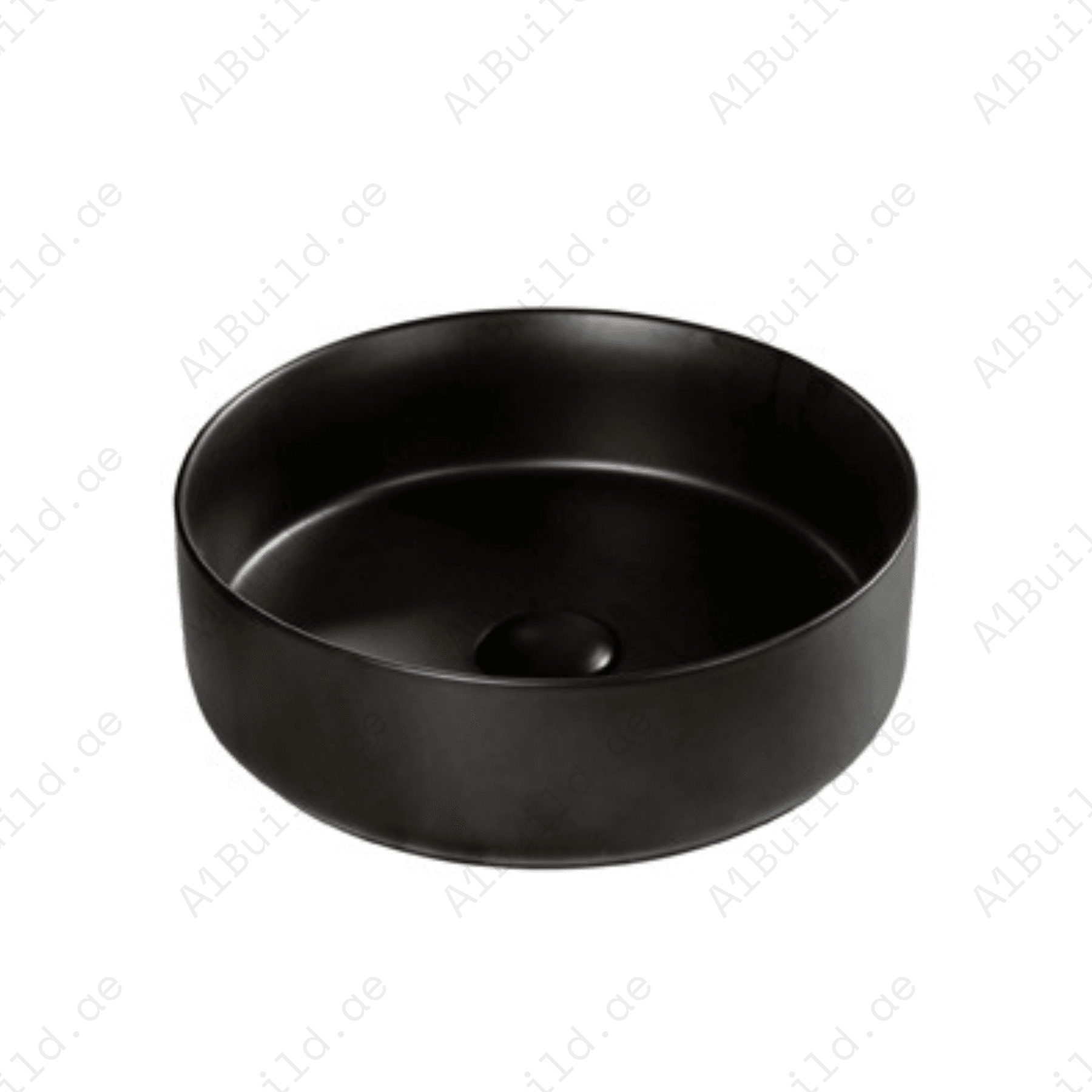 COUNTERTOP WASH BASIN W/O TAP HALE  450*450*140 MM, MATT BLACK