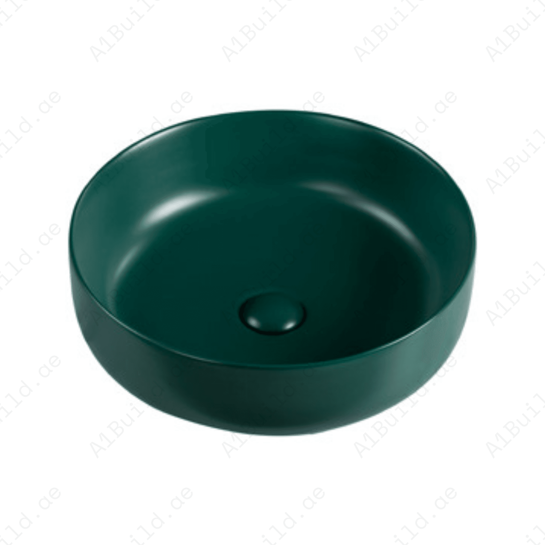COUNTERTOP WASH BASIN W/O TAP HALE 450*450*140 MM MM, MATTE GREEN