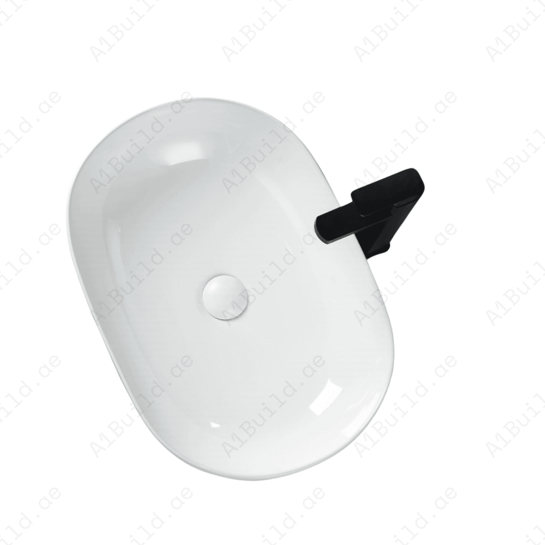 COUNTERTOP WASH BASIN W/O TAP HALE 600*415*135 MM MM, WHITE COLOR