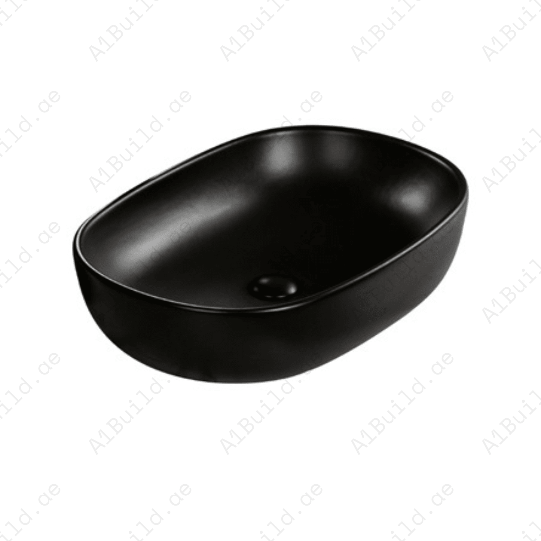 COUNTERTOP WASH BASIN W/O TAP HALE 600*415*135 MM MM, MATT BLACK.