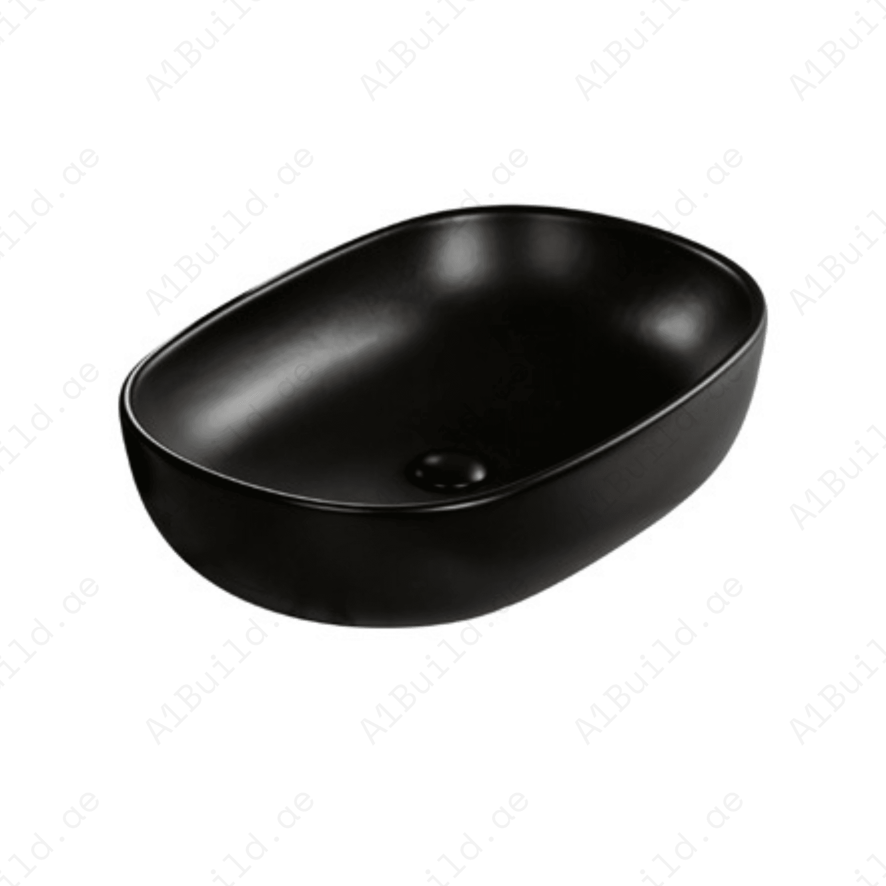 COUNTERTOP WASH BASIN W/O TAP HALE 600*415*135 MM MM, MATT BLACK.
