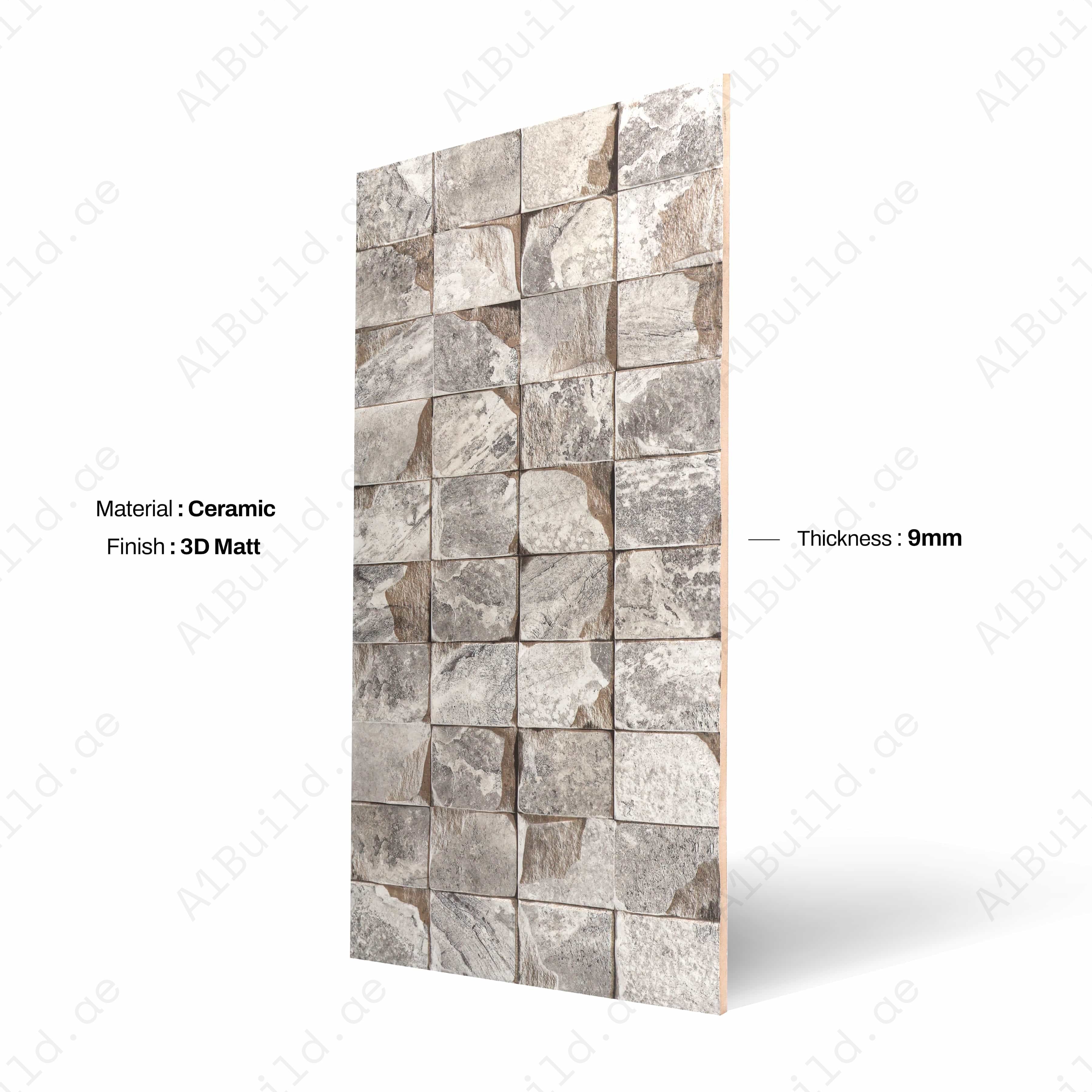 CREMA ROCK GRID 30X60CM 09MM CERAMIC INDOOR OUTDOOR WALLS TILE-1