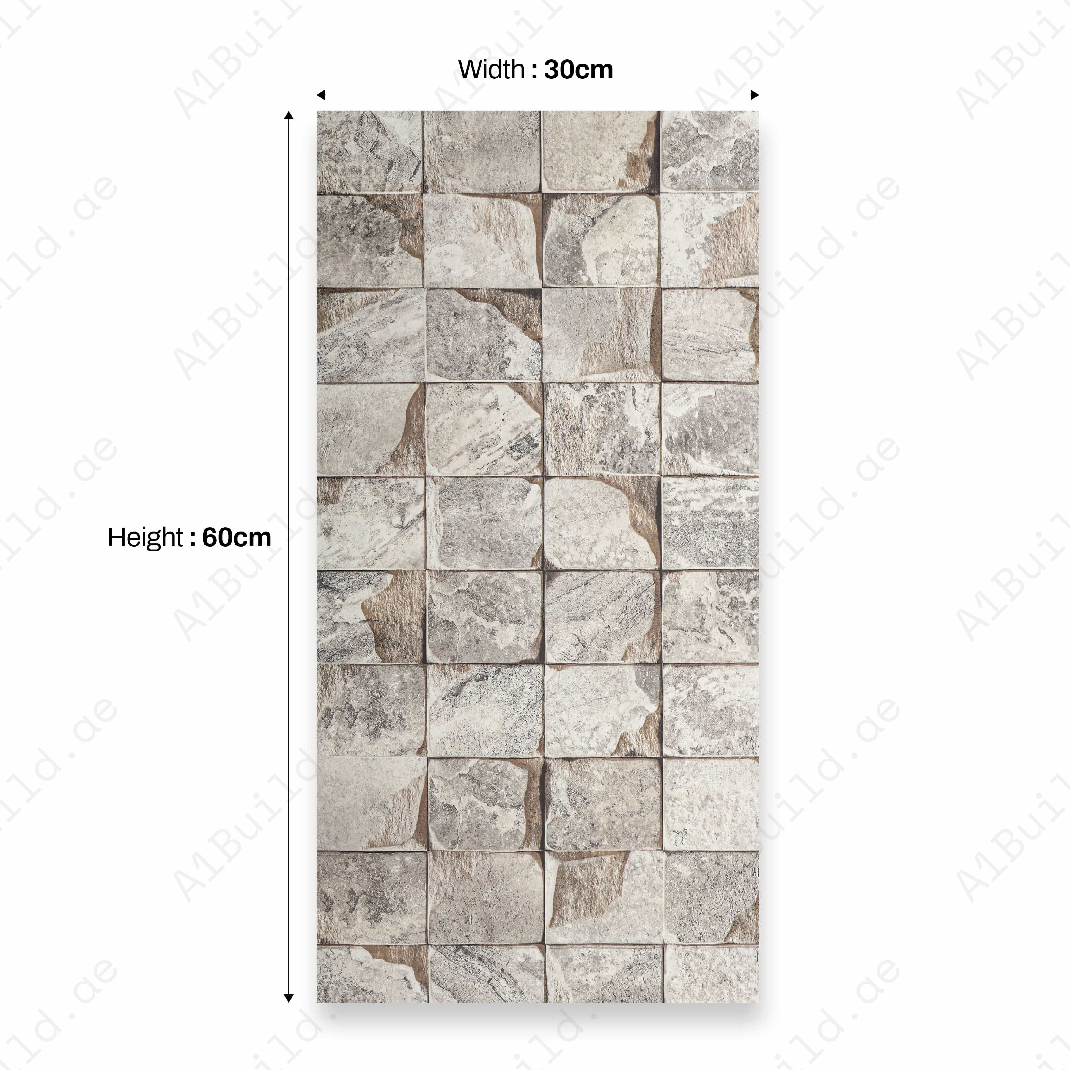 CREMA ROCK GRID 30X60CM 09MM CERAMIC INDOOR OUTDOOR WALLS TILE