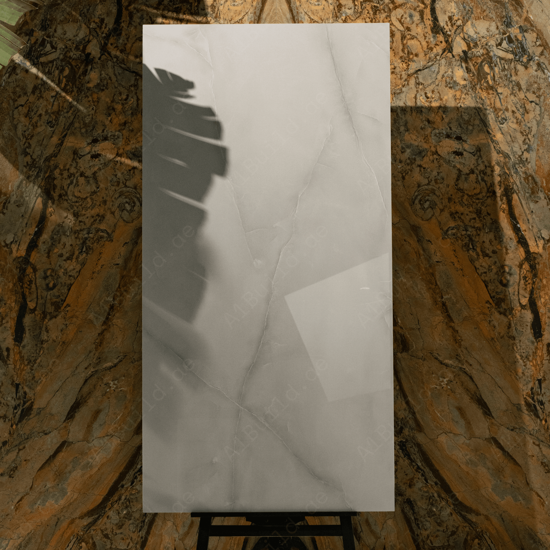 CRSM 128 tiles (80x160cm, 9mm) have a polished finish and offer a sophisticated, modern design. Suitable for both floors and walls, these tiles are perfect for enhancing large indoor spaces with a sleek and elegant touch.