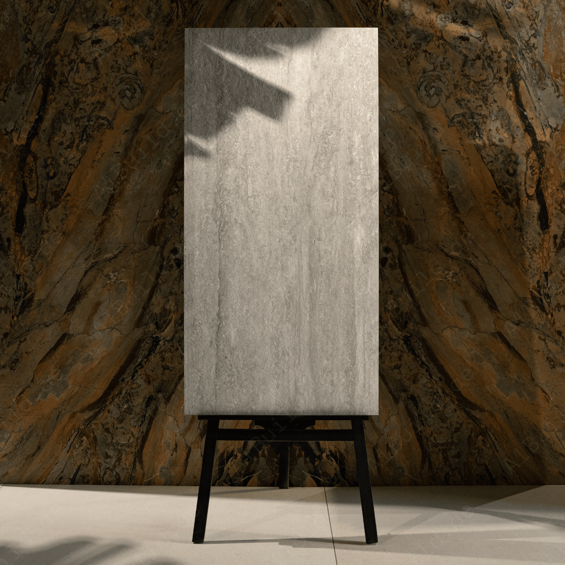 CT Silver porcelain tile 60x120cm 2mm thickness, silver stone look design, durable porcelain tile for modern floors and walls.
