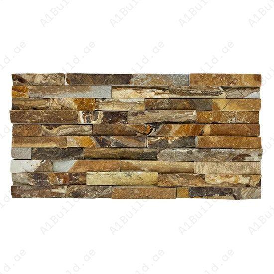 Celestial Terra Nude Beige & French Beige Slate Wall Cladding offers a natural surface finish, durability, and elegance, perfect for interior and exterior designs.