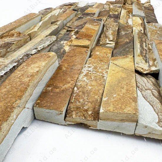 Celestial Terra Nude Beige & French Beige Slate Wall Cladding offers a natural surface finish, durability, and elegance, perfect for interior and exterior designs.