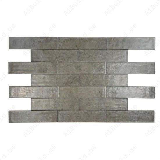 Cement Grey Semimatte Porcelain Artisanal Tile 75x300 mm. Durable, water-resistant, and modern design for walls, floors, bathrooms, and kitchen backsplashes.