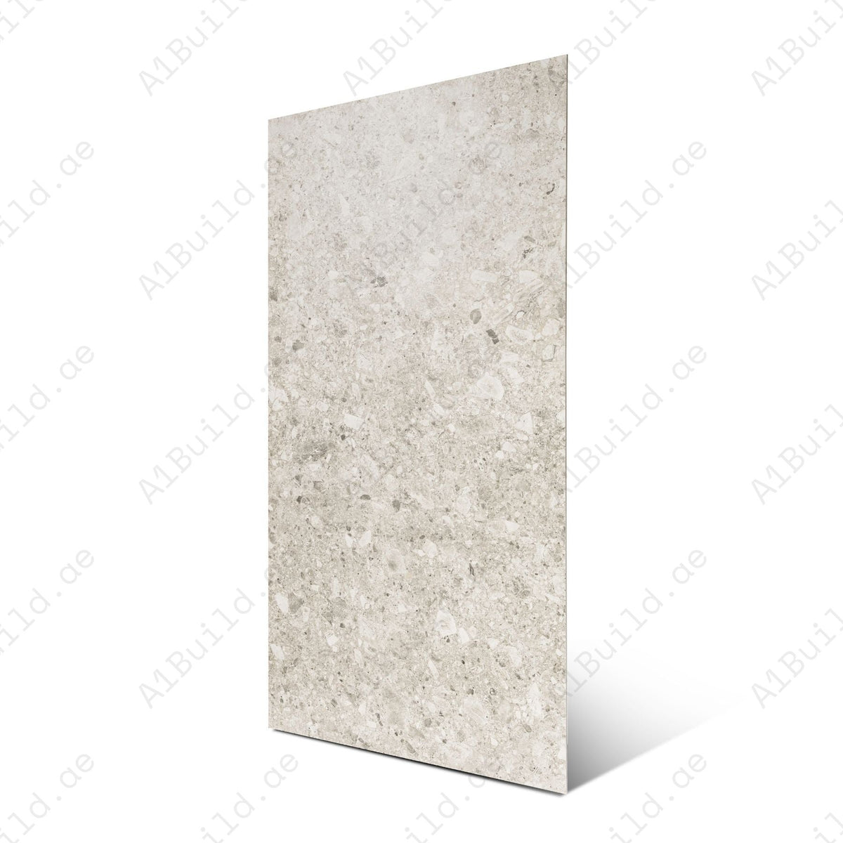 Ceppo De Bianco porcelain tile in 60x120cm size with elegant stone effect, soft light grey tones and durable 9mm thickness for walls and floors.