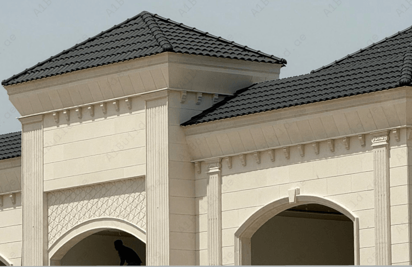 Ceramic roof tile 42.4×25.8cm — strong, weather-resistant, CE certified with a 50-year guarantee for premium roofs.