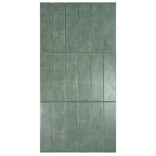 Chateau Luxe Hunter Green Semimatte Porcelain Tile Ideal for indoor & outdoor, kitchen backsplashes, bathrooms; durable, waterproof, scratch & stain-resistant.