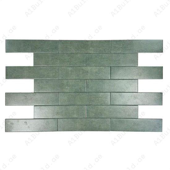 Chateau Luxe Hunter Green Semimatte Porcelain Tile Ideal for indoor & outdoor, kitchen backsplashes, bathrooms; durable, waterproof, scratch & stain-resistant.