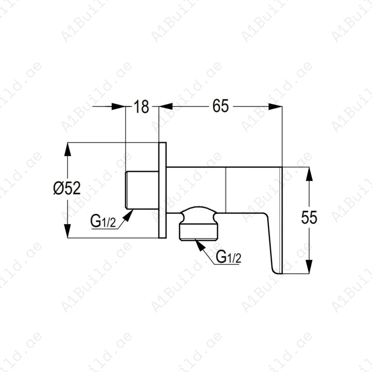 Chrome Brass Angle Valve 1/4 Turn – Durable Water Flow Control
