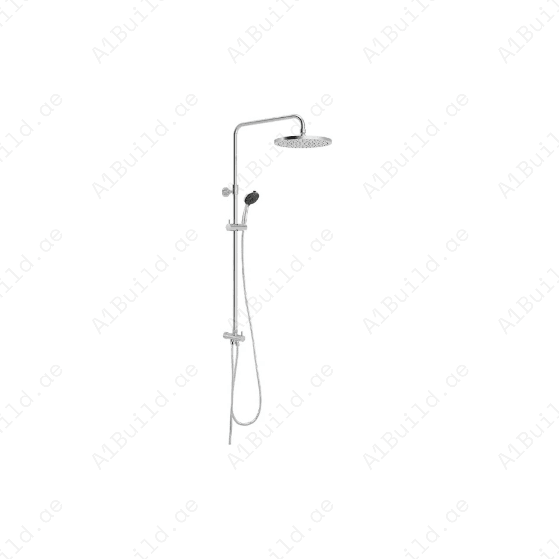 Dual Shower System L = 960 mm | Chrome | Hand & Head Shower, Diverter