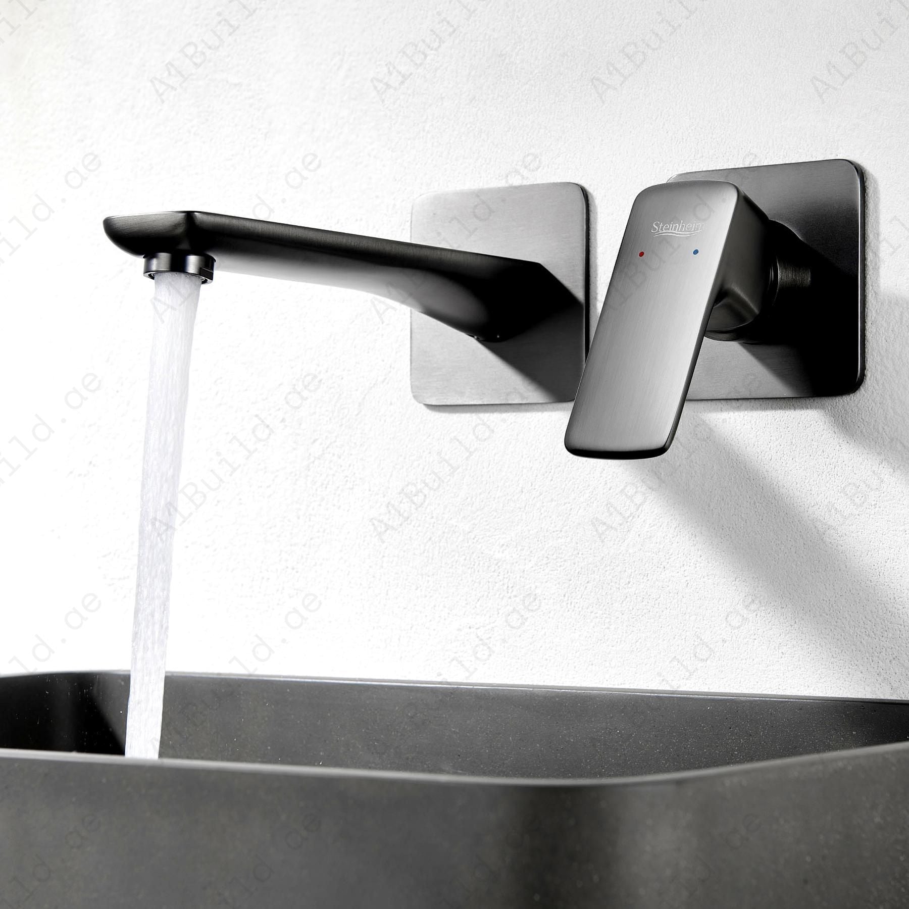 Chrome Wall-Mounted Two-Hole Basin Mixer