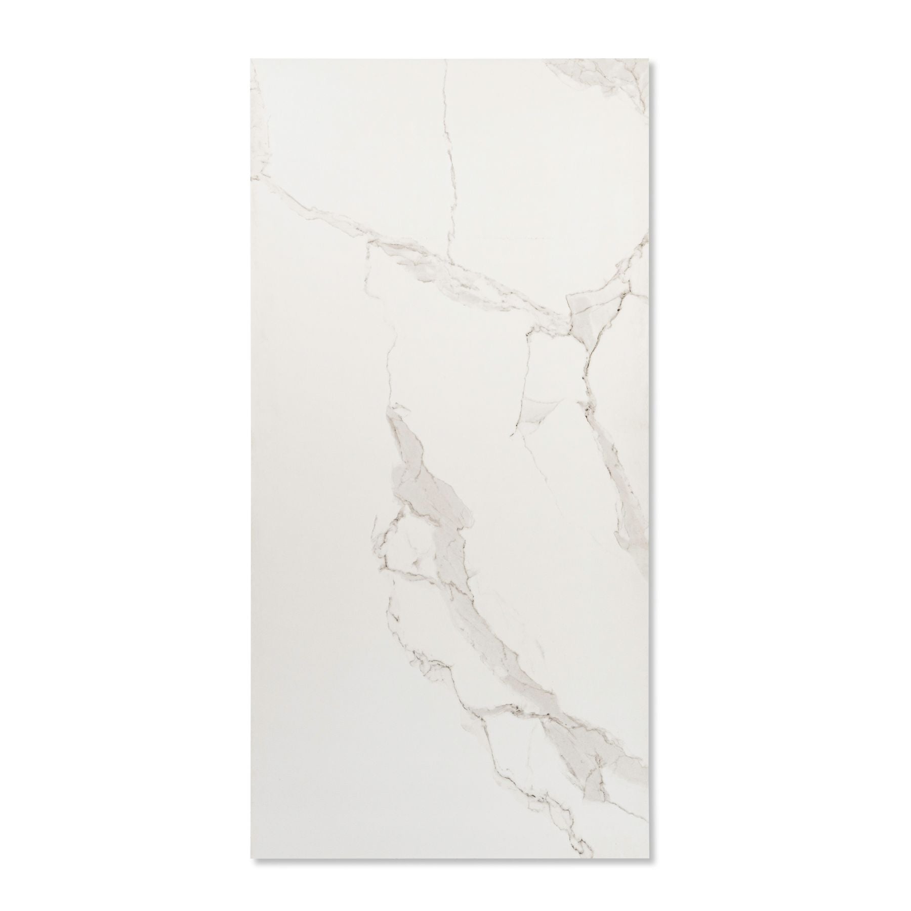 Classic Statuario porcelain tile in 60×120cm offers a luxurious white marble look with elegant grey veining, high durability and low maintenance for modern interiors.