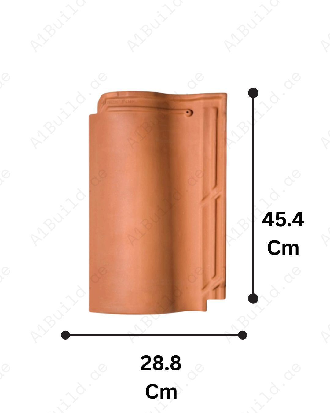 Classic terracotta roof tile — warm red tone, high durability, CE-certified, 50-year guarantee for dependable roof protection.