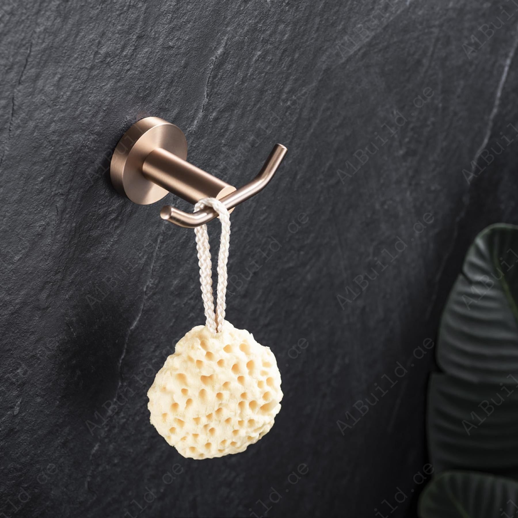 Coffee Gold Stainless Steel 4-Piece Bathroom Accessories Set