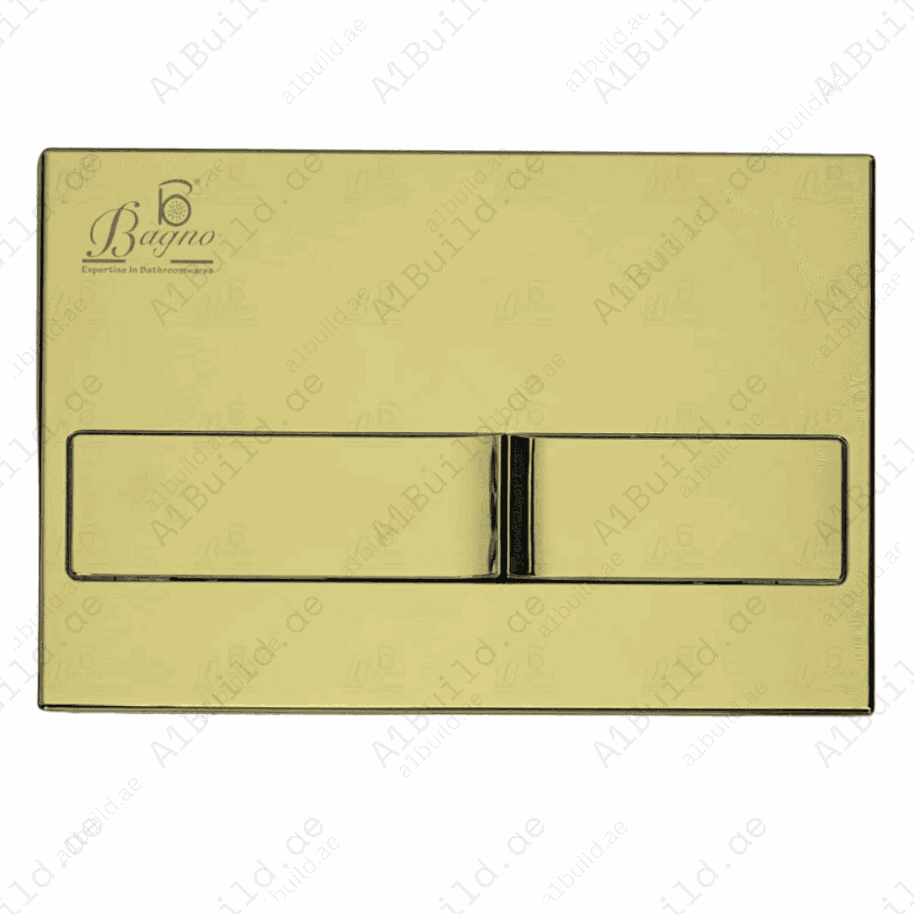 ConcealedTankFlushPlatePremiumMattGoldBathroomFixture