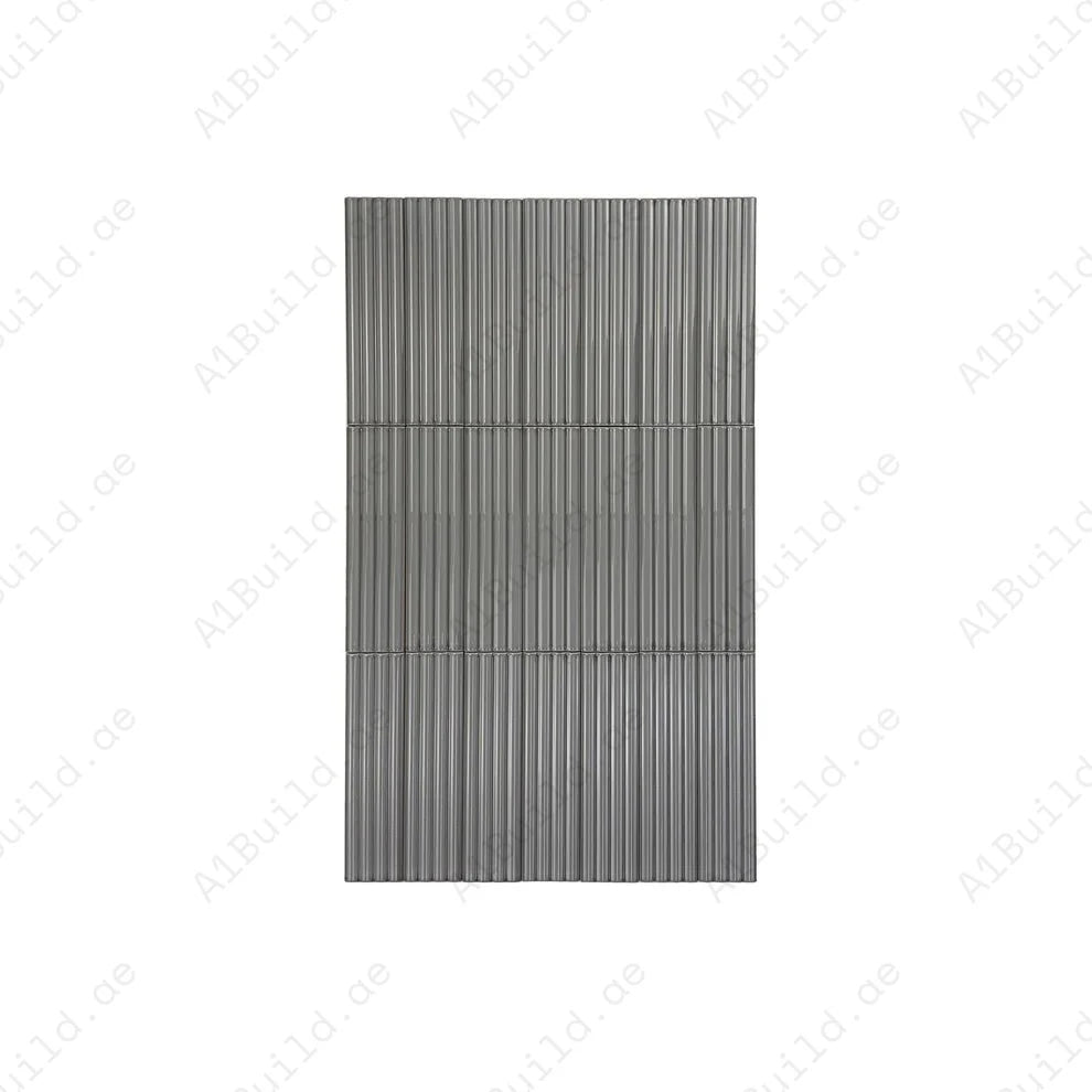 Cool Grey Glossy Ceramic Artisanal Tile. Elegant, durable, waterproof, and glossy ceramic tiles perfect for walls, floors, kitchens, bathrooms, and pools.