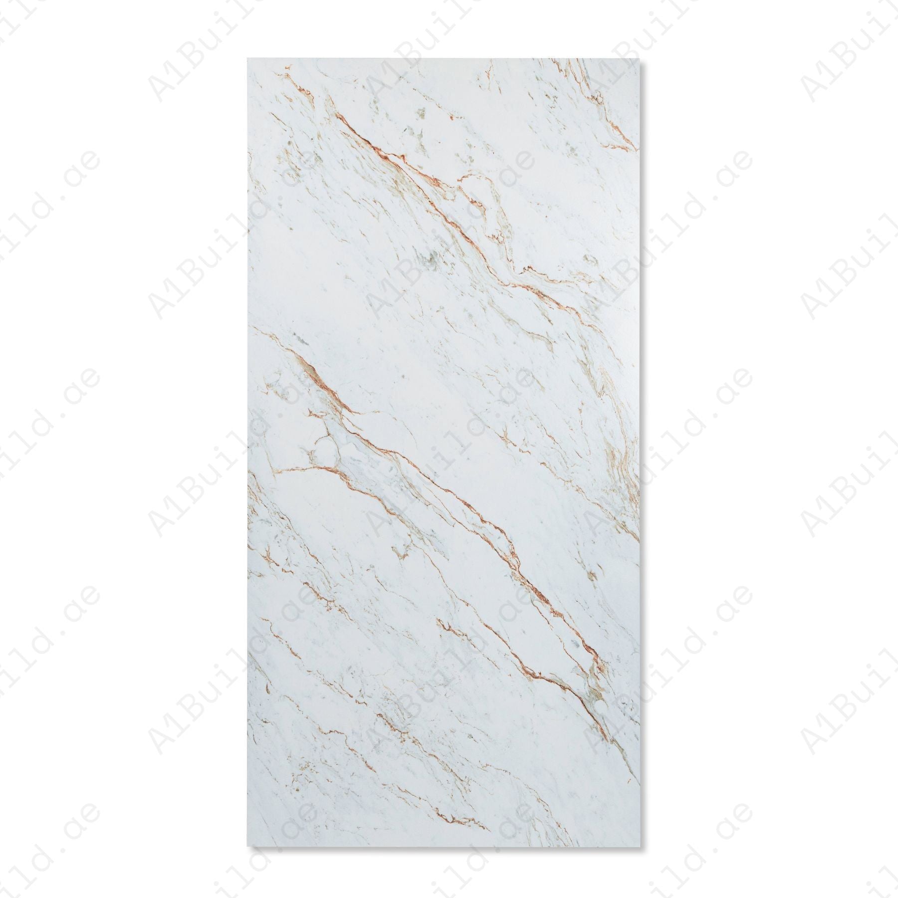 Copper Vein Statuario polished marble effect porcelain tile 60x120cm 9mm delivers luxurious white marble look with durable porcelain for floors and walls.
